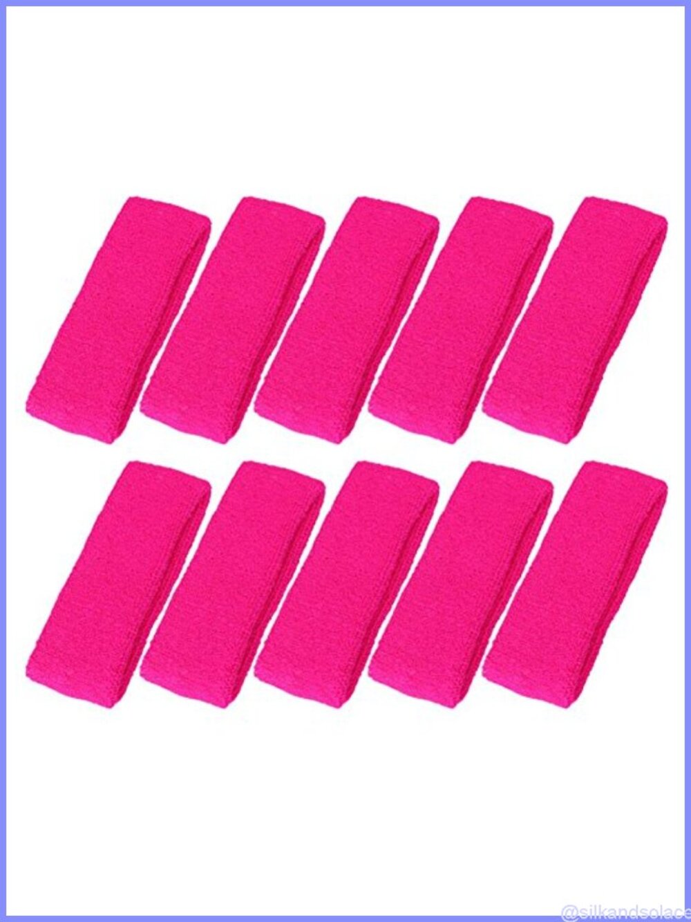 10 Pack Sports Headbands Cotton Sweatband Head Sweat Band for Basketball